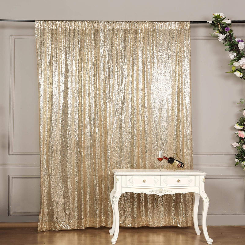 8 ft x 8 ft Sequined Backdrop Curtain