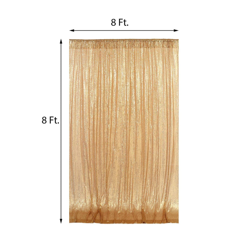 8 ft x 8 ft Sequined Backdrop Curtain