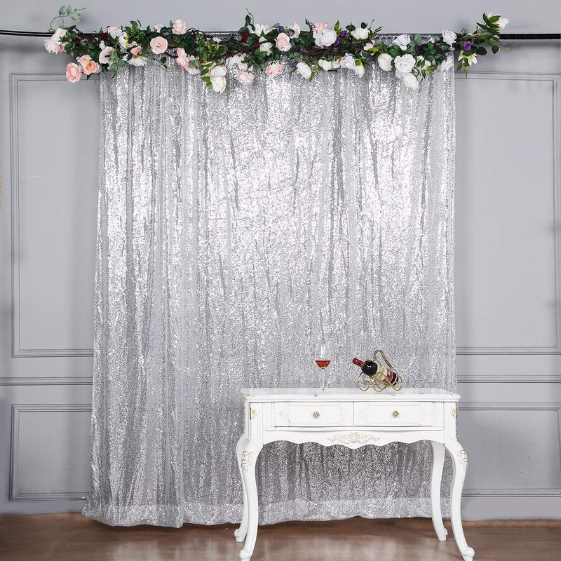 8 ft x 8 ft Sequined Backdrop Curtain