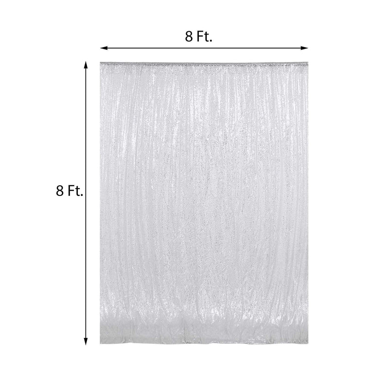 8 ft x 8 ft Sequined Backdrop Curtain