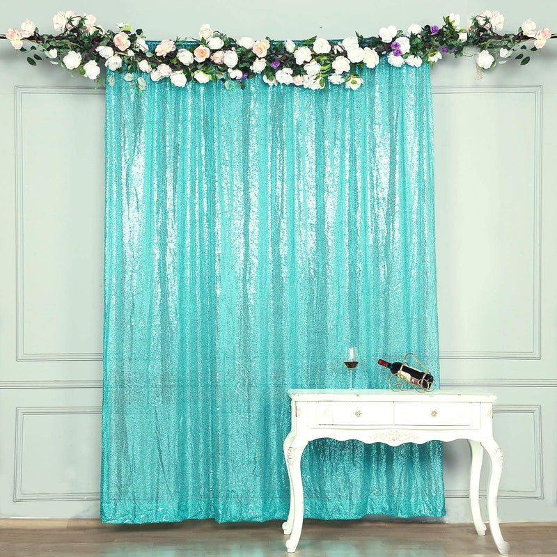 8 ft x 8 ft Sequined Backdrop Curtain