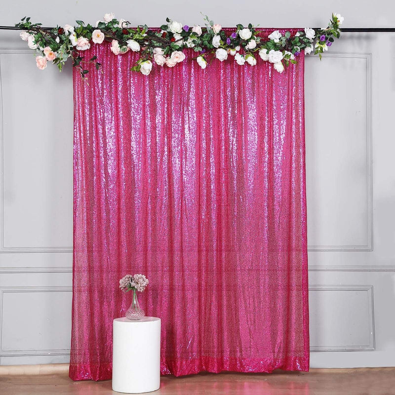 8 ft x 8 ft Sequined Backdrop Curtain