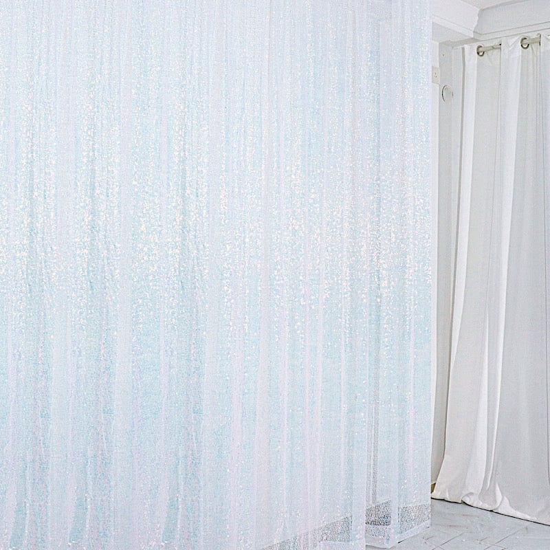 8 ft x 8 ft Sequined Backdrop Curtain