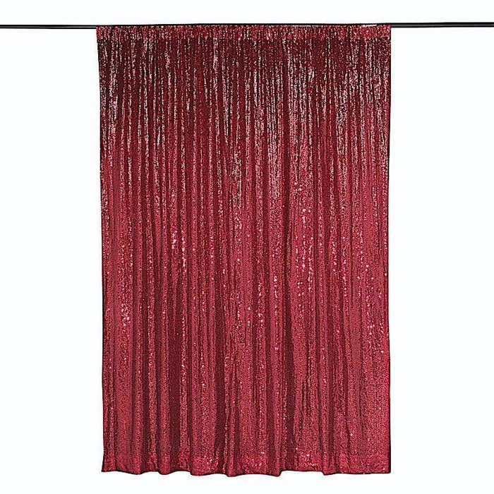 8 ft x 8 ft Sequined Backdrop Curtain BKDP_02_8X8_BURG