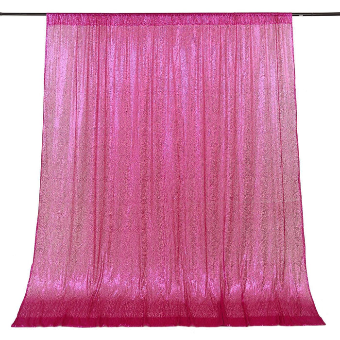 8 ft x 8 ft Sequined Backdrop Curtain BKDP_02_8X8_FUSH