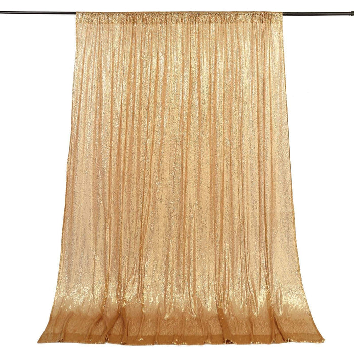 8 ft x 8 ft Sequined Backdrop Curtain BKDP_02_8X8_GOLD