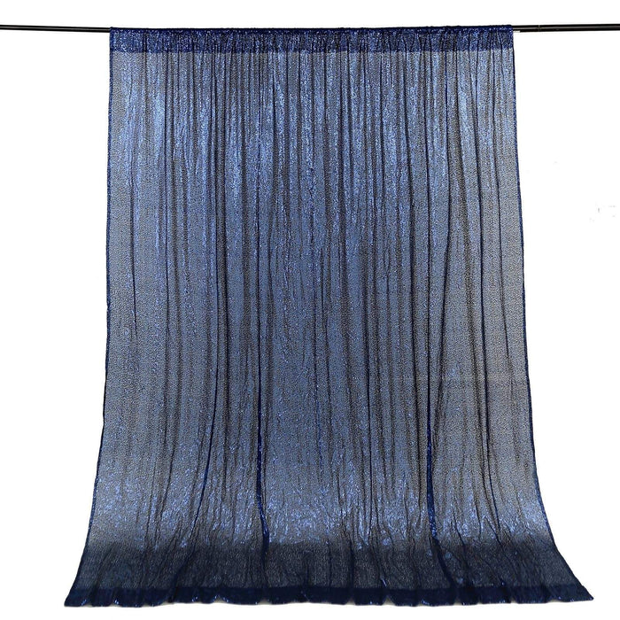 8 ft x 8 ft Sequined Backdrop Curtain BKDP_02_8X8_NAVY