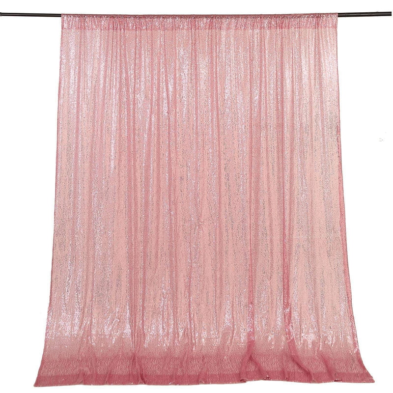 8 ft x 8 ft Sequined Backdrop Curtain BKDP_02_8X8_PINK
