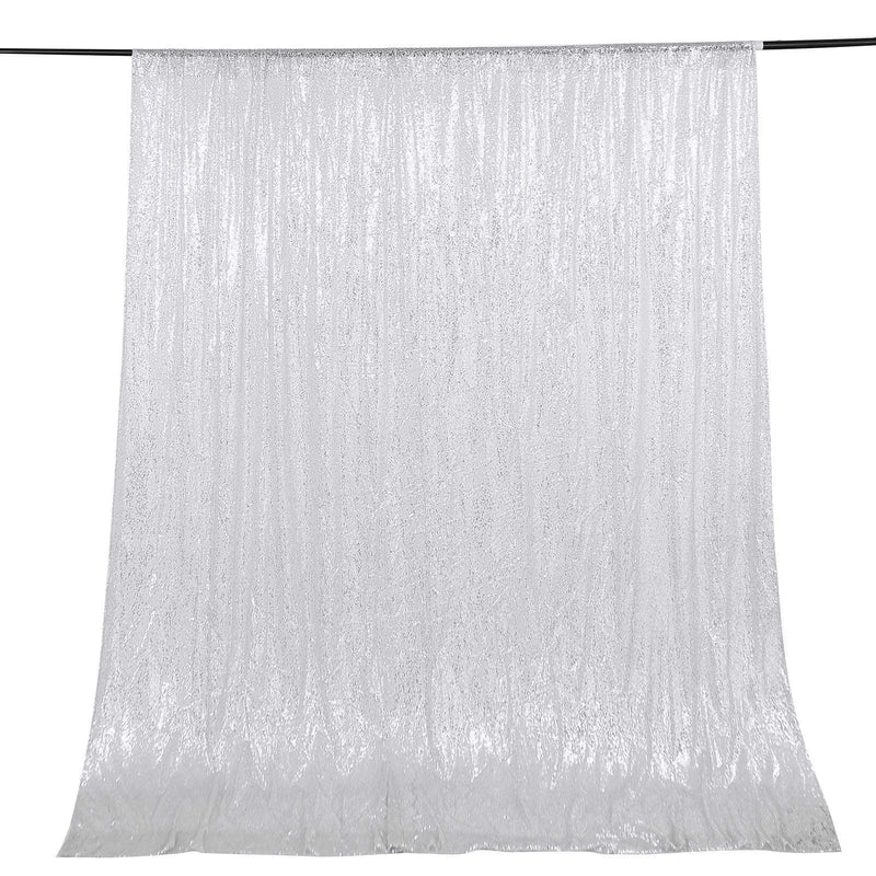 8 ft x 8 ft Sequined Backdrop Curtain BKDP_02_8X8_SILV