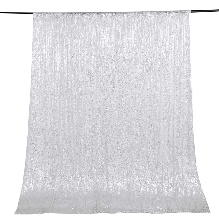 8 ft x 8 ft Sequined Backdrop Curtain BKDP_02_8X8_SILV