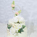8" Happy Birthday Cake Topper Set with Silk Rose Flowers - Gold and Blush CAKE_TOP_010_GOLD