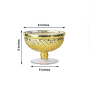 8" Mercury Glass Compote Vase Bowl Centerpiece - Gold VASE_PB001_8_GOLD