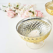 8" Mercury Glass Compote Vase Bowl Centerpiece