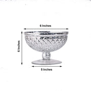 8" Mercury Glass Compote Vase Bowl Centerpiece