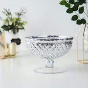 8" Mercury Glass Compote Vase Bowl Centerpiece