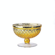 8" Mercury Glass Compote Vase Bowl Centerpiece - Gold VASE_PB001_8_GOLD