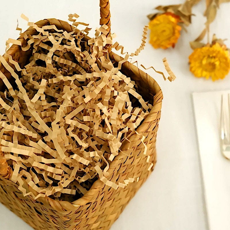 8 oz Kraft Crinkle Paper Shred Basket Gift Box Filler - Natural PAP_FILL_001_8_NAT