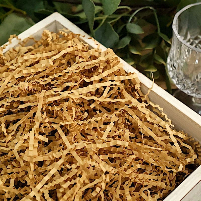 8 oz Kraft Crinkle Paper Shred Basket Gift Box Filler - Natural PAP_FILL_001_8_NAT
