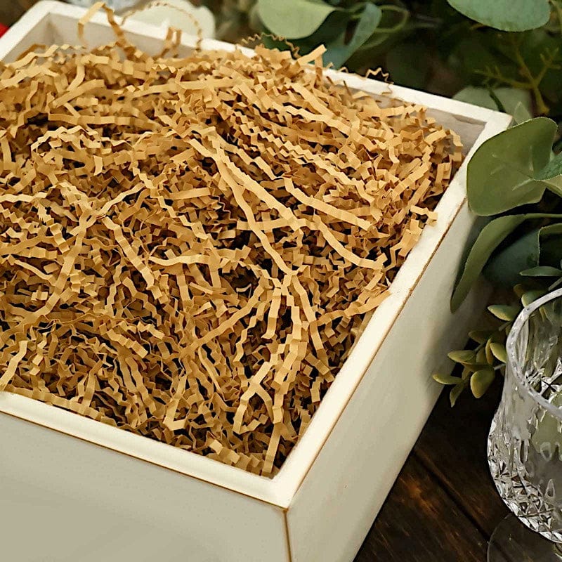 8 oz Kraft Crinkle Paper Shred Basket Gift Box Filler - Natural PAP_FILL_001_8_NAT