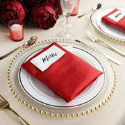 8 pcs 12" Round Gold Rim Glass Charger Plates - Clear with Gold CHRG_4239_GOLD