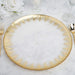 8 pcs 13" Round Glass Charger Plates - Clear with Gold Spray Rim CHRG_GLAS0003_GOLD