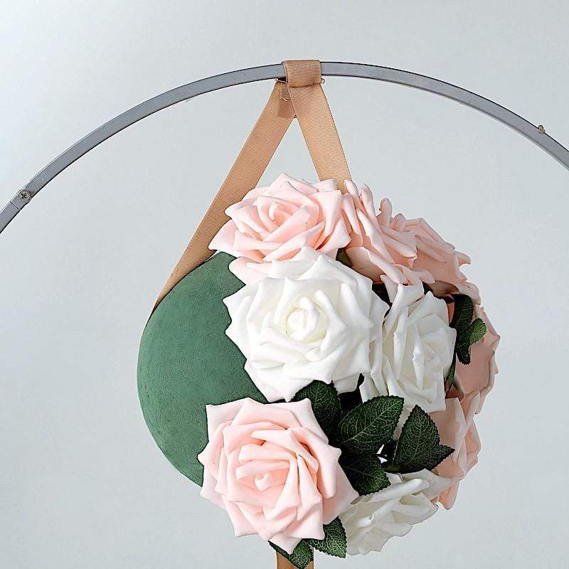 8" Round Wet Foam Ball DIY Floral Decorations - Green FOAM_ARTI_BALL01_8