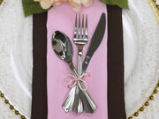 8 Silver Forks Spoons and Knives sets - Disposable Tableware PLST_YY03_SILV