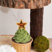 8" tall 2 Tier Round Natural Wooden Stand Dessert Server Centerpiece - Brown CAKE_WOD001_612_NAT