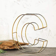 8" tall 3D Metal Wire Gold Letters Signs