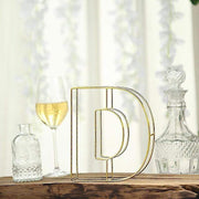 8" tall 3D Metal Wire Gold Letters Signs