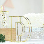 8" tall 3D Metal Wire Gold Letters Signs