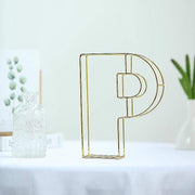 8" tall 3D Metal Wire Gold Letters Signs