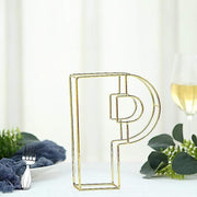8" tall 3D Metal Wire Gold Letters Signs