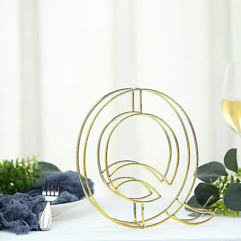 8" tall 3D Metal Wire Gold Letters Signs