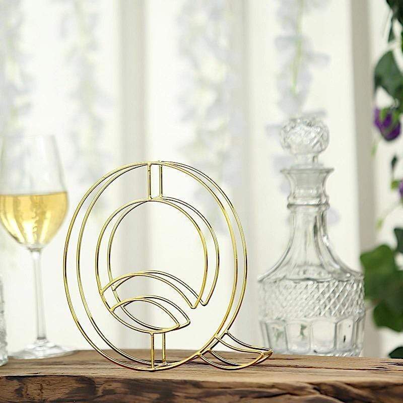 8" tall 3D Metal Wire Gold Letters Signs