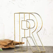 8" tall 3D Metal Wire Gold Letters Signs