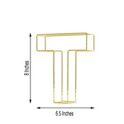 8" tall 3D Metal Wire Gold Letters Signs