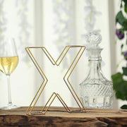 8" tall 3D Metal Wire Gold Letters Signs