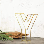 8" tall 3D Metal Wire Gold Letters Signs