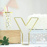 8" tall 3D Metal Wire Gold Letters Signs