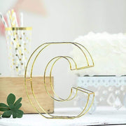 8" tall 3D Metal Wire Gold Letters Signs