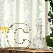 8" tall 3D Metal Wire Gold Letters Signs