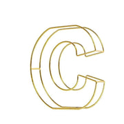 8" tall 3D Metal Wire Gold Letters Signs WOD_METLTR02_8_C