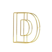 8" tall 3D Metal Wire Gold Letters Signs WOD_METLTR02_8_D