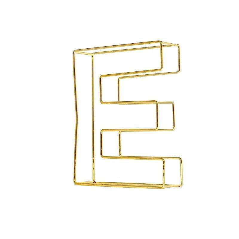 8" tall 3D Metal Wire Gold Letters Signs WOD_METLTR02_8_E