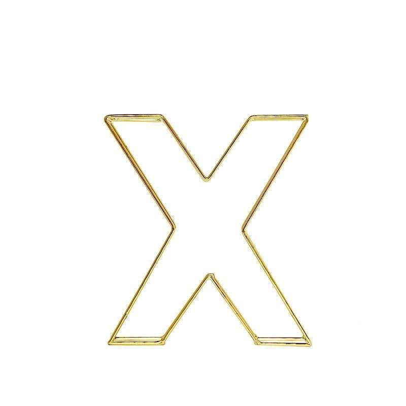 8" tall 3D Metal Wire Gold Letters Signs WOD_METLTR02_8_X