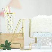 8" tall 3D Metal Wire Gold Number Signs