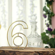 8" tall 3D Metal Wire Gold Number Signs