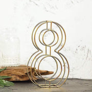 8" tall 3D Metal Wire Gold Number Signs