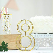 8" tall 3D Metal Wire Gold Number Signs